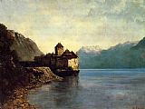 Gustave Courbet Canvas Paintings - Ch_teau of Chillon 3
